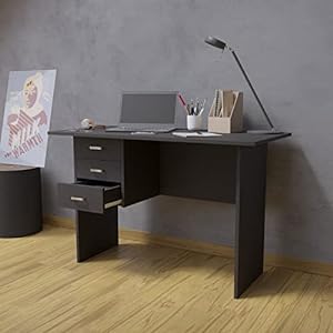 Durable study office desk with spacious desktop and storage drawers