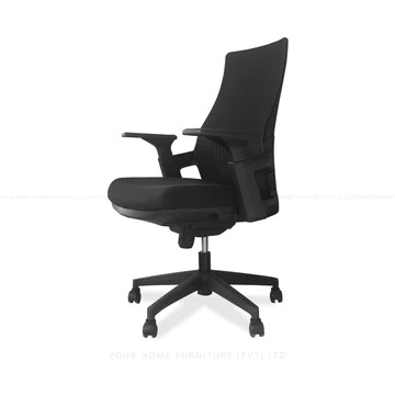 High-Back Mesh Office Chair with Headrest – Ergonomic Swivel Seat - Image 4