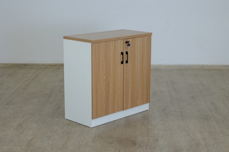 Wooden Office Cupboard – Lockable 2-Door Storage Cabinet - Image 4