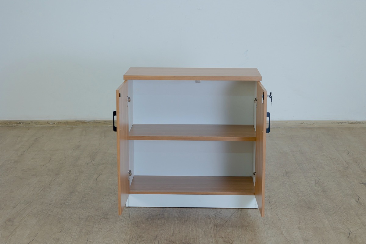 Wooden Office Cupboard – Lockable 2-Door Storage Cabinet - Image 3
